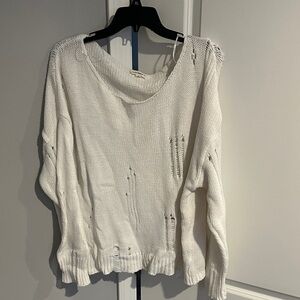 Eesome Off-the-Shoulder White Sweater